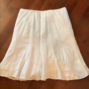 White linen skirt